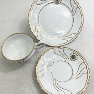 Weimar Porzellan Peter The Great Imperial Tea Set 3 piece RARE Collectible